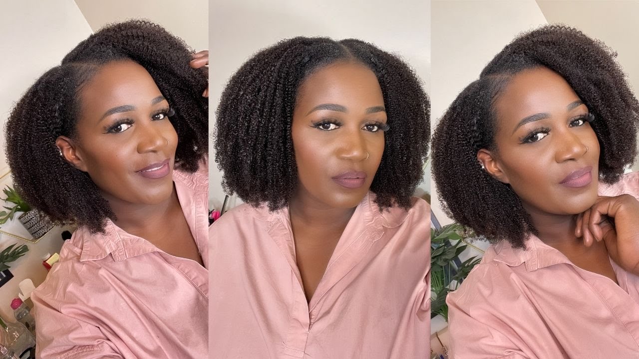 Wow How to Blend Thin Short 4c Natural Hair WithThin Leave Out U-Part Wig | Curls Curls