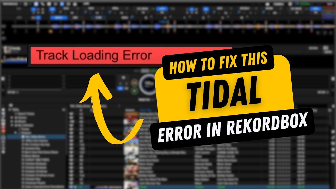 Ошибка загрузки треков Tidal в rekordbox