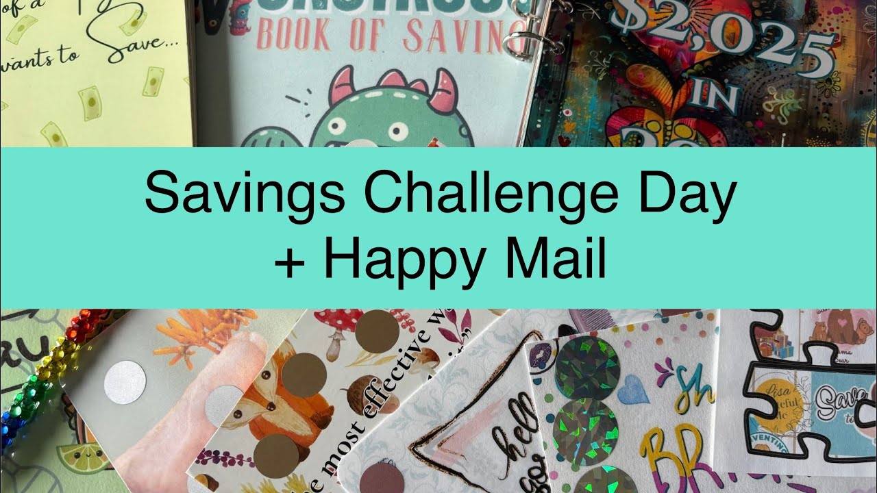 Cash Stuffing Savings Challenges l Happy Mail l $180 l Aug W3
