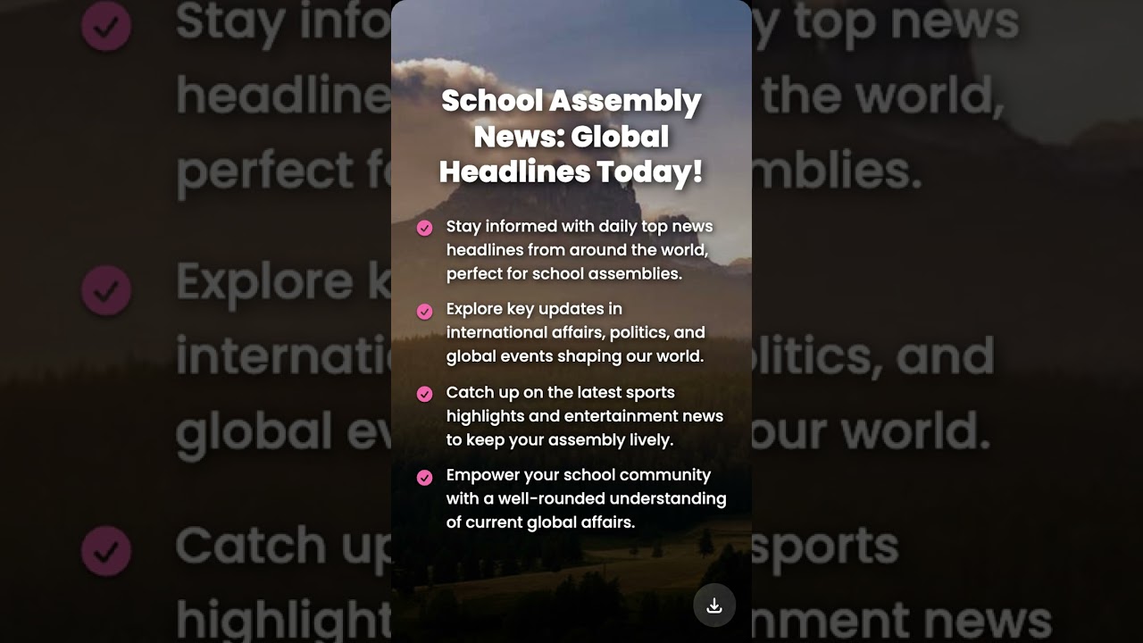 School Assembly News: Top Global Headlines Today! 🌍