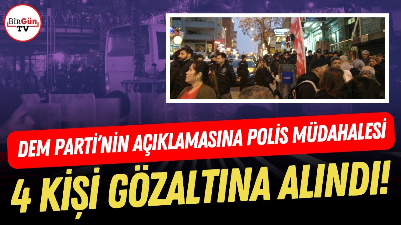 DEM Parti’nin Rojava açıklamasında 4 gözaltı! “Kuşatma son bulsun, sınır kapıları açılsın”