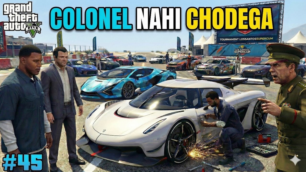 SEARCHING MILITARY COLONEL CAR STOLEN BY GANGSTER AND MODIFYING RACING CAR | GTA V GAMEPLAY #45