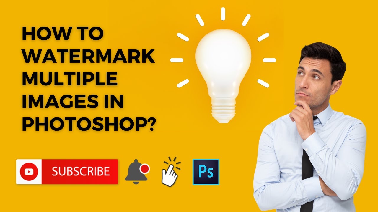How to watermark multiple images in Adobe Photoshop 2022 tutorial
