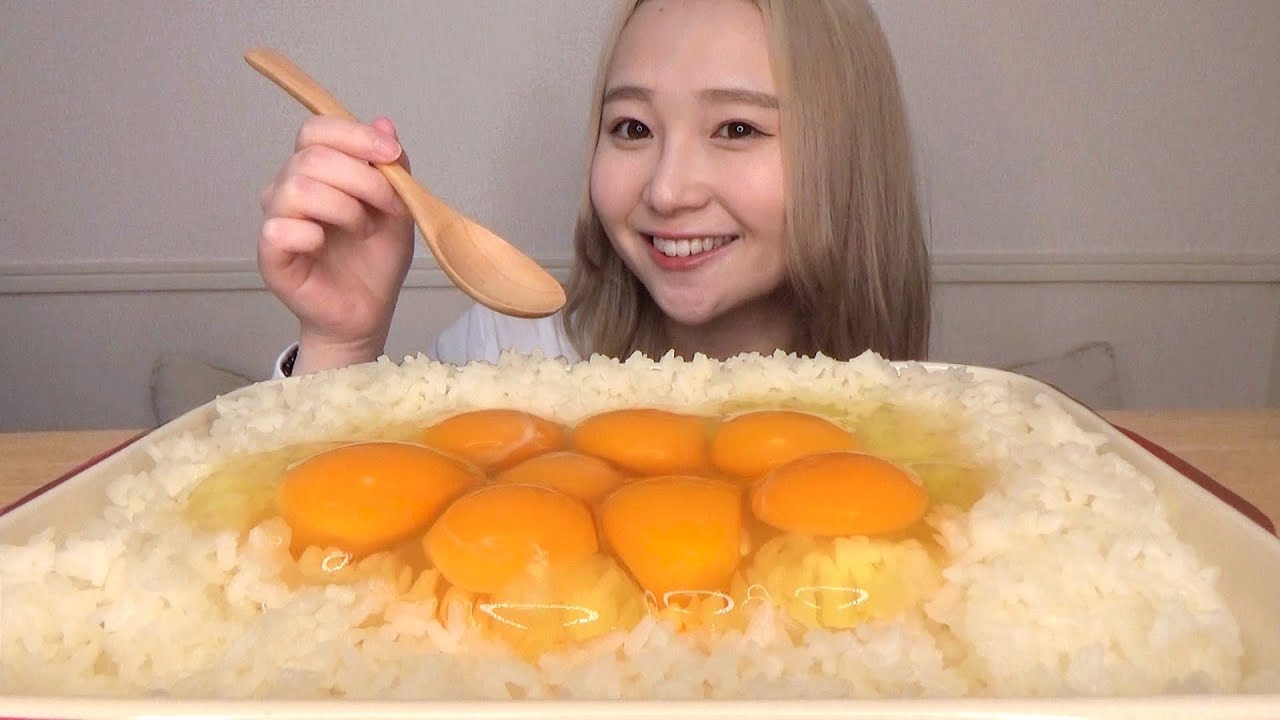 【モッパン】卵10個と米3合の卵かけご飯を大食いしてみた！やっぱりTKGは最高🥚🧡