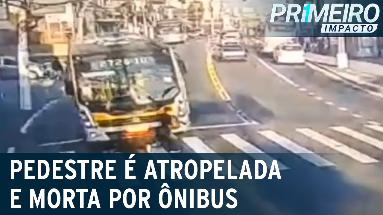 Ônibus atropela e mata mulher na faixa de pedestres | Primeiro Impacto (24/05/23)