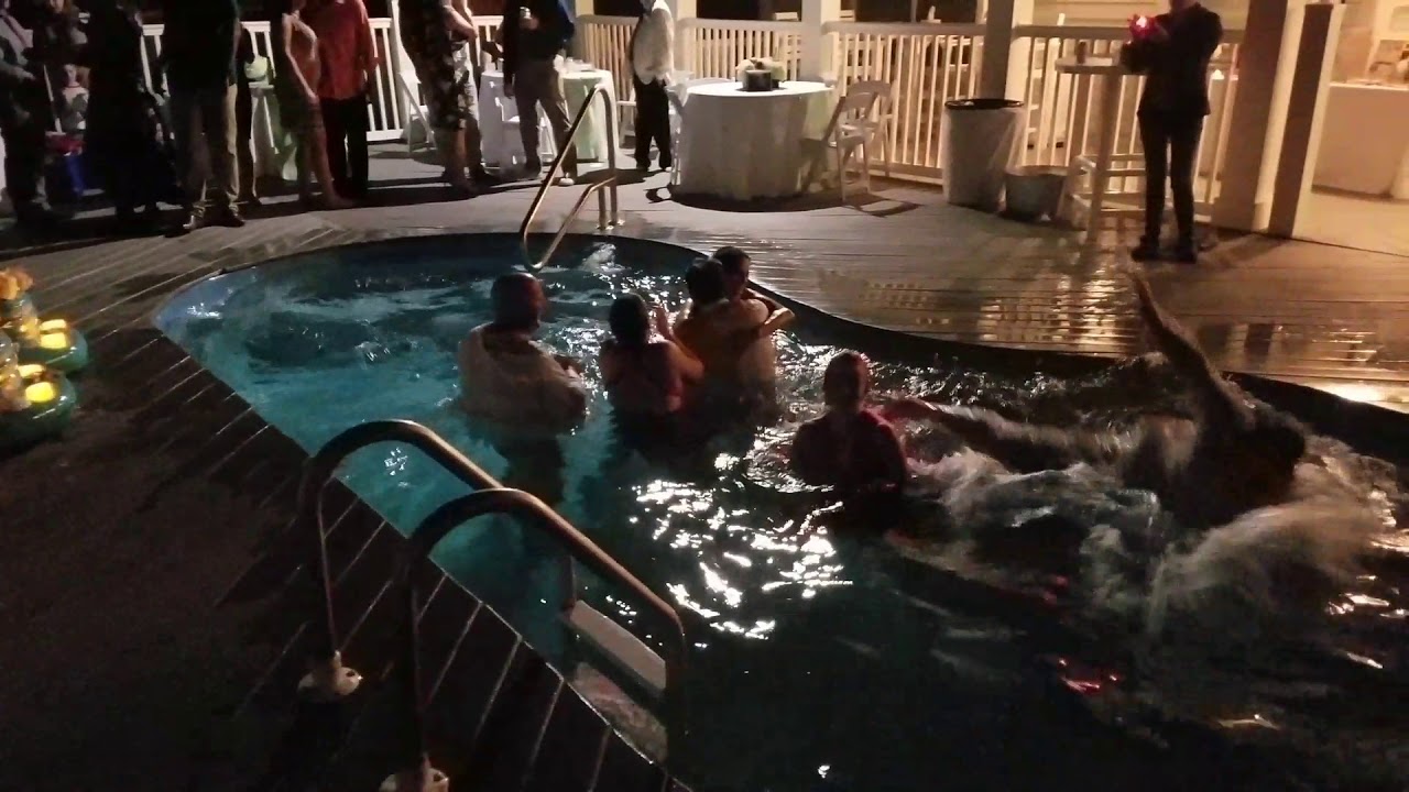 Todd & MC Wedding - Pool Jump