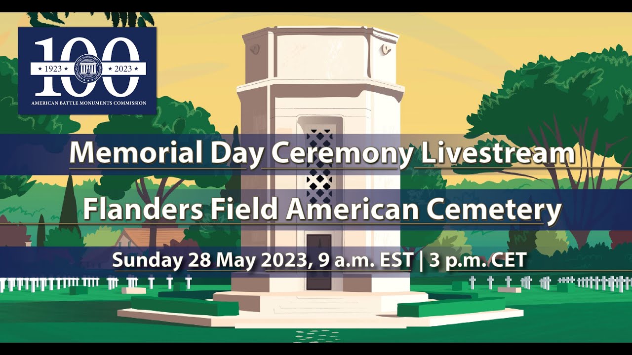 Memorial Day 2023 ceremony at Flanders Field American Cemetery
