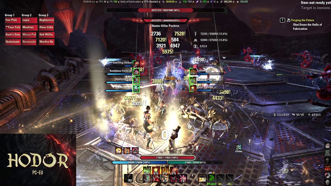 ESO - Mashiex (Stamblade) - [Hodor] - vHoF First Boss  - 103,8k / 82,99k DPS