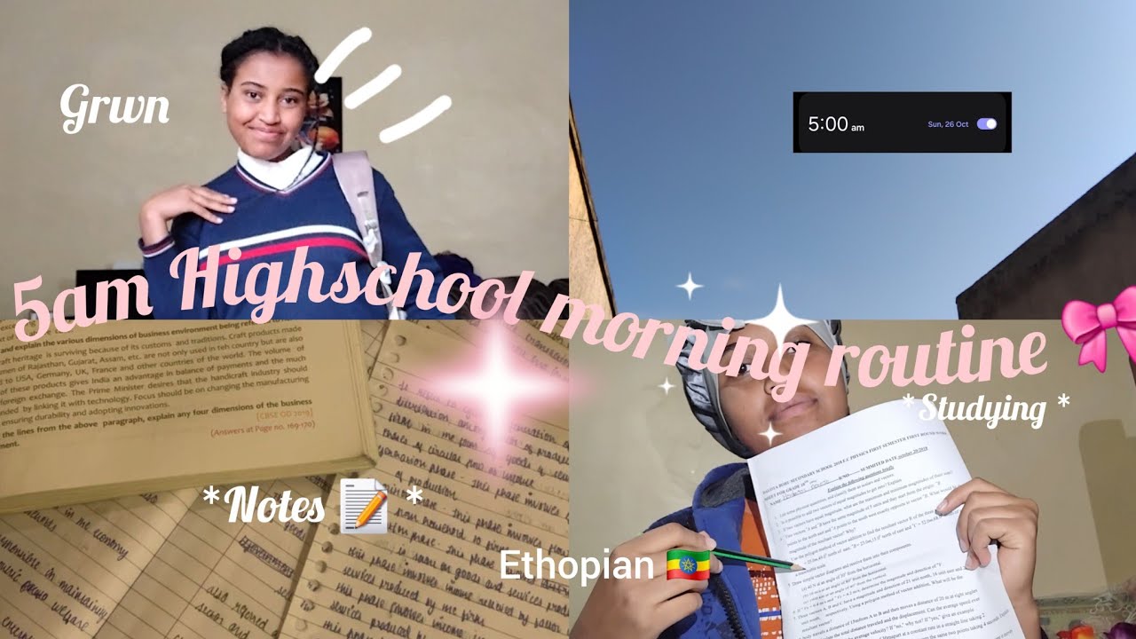 My 5 A.M. Morning Routine as an Ethiopian High School Student 🇪🇹 | Peaceful & Productive Morning🎀
