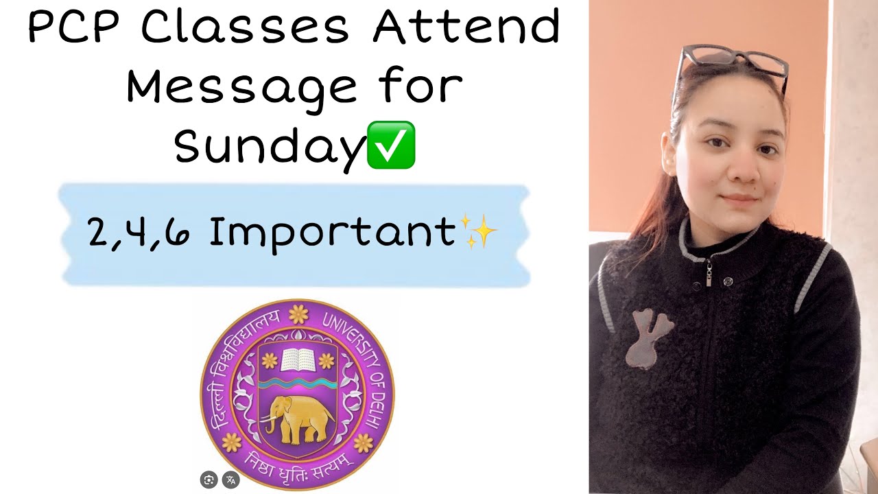 2,4,6 Semester PCP Classes🔥| DU SOL | Offline Classes | How to join | Carry Items | #soldu #message