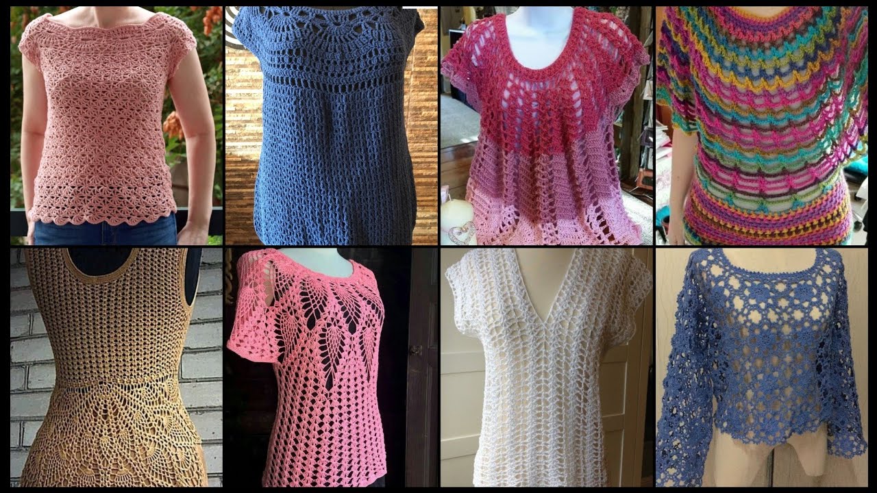 Most Beautiful & Stylish Crochet Tunic Top//Blouses shirt Designs Ideas #2026