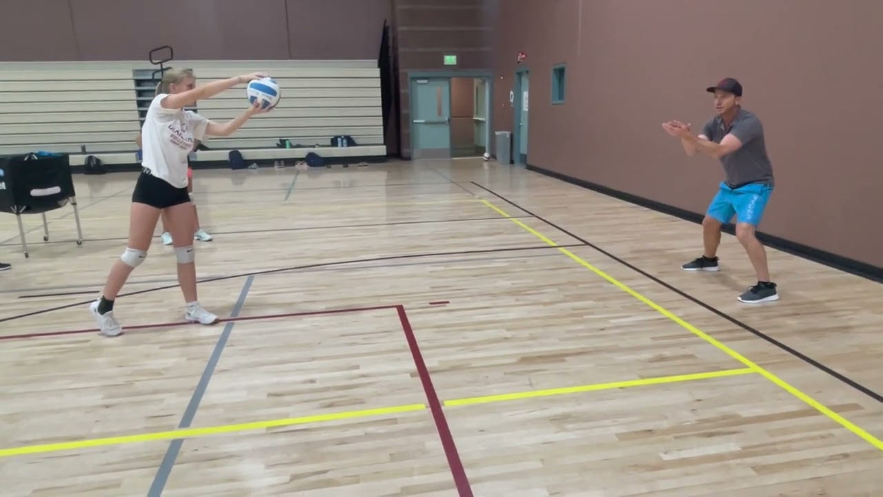 Digging and Defense in Volleyball  - Split Step, hands neutral