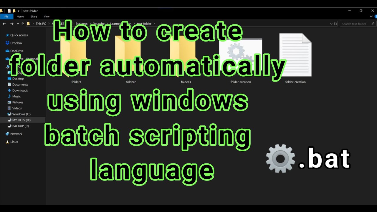 How to create folder automatically using windows batch scripting language | Windows Automation