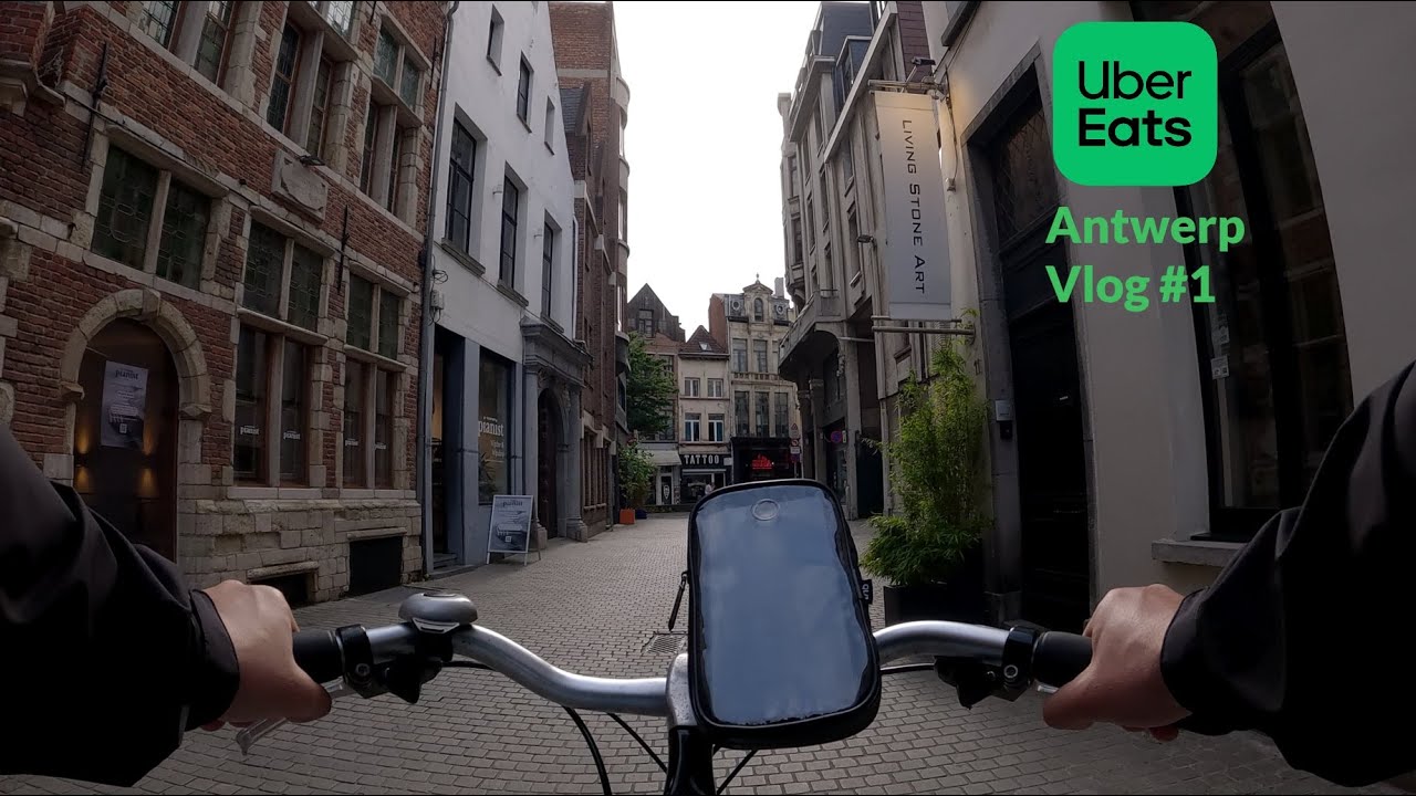 Uber Eats Antwerp Vlog | My Day as a Food Courier in Belgium