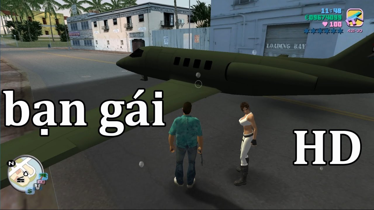 TOMMY LẤY MÁY BAY PHẢN LỰC CHỞ BẠN GÁI ĐI CHƠI / BÌNH LUẬN GTA VICE CITY HD MOD