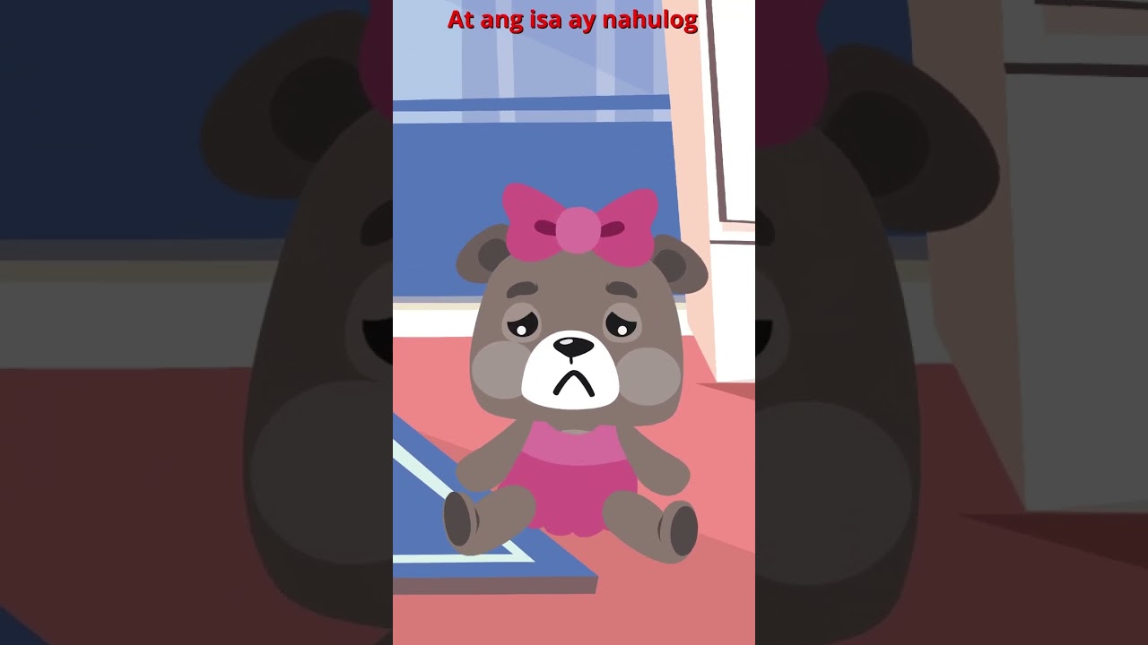 Ten in the Bed 🔟 in Filipino | #flexybear  #shorts #nurseryrhymes #teninthebed
