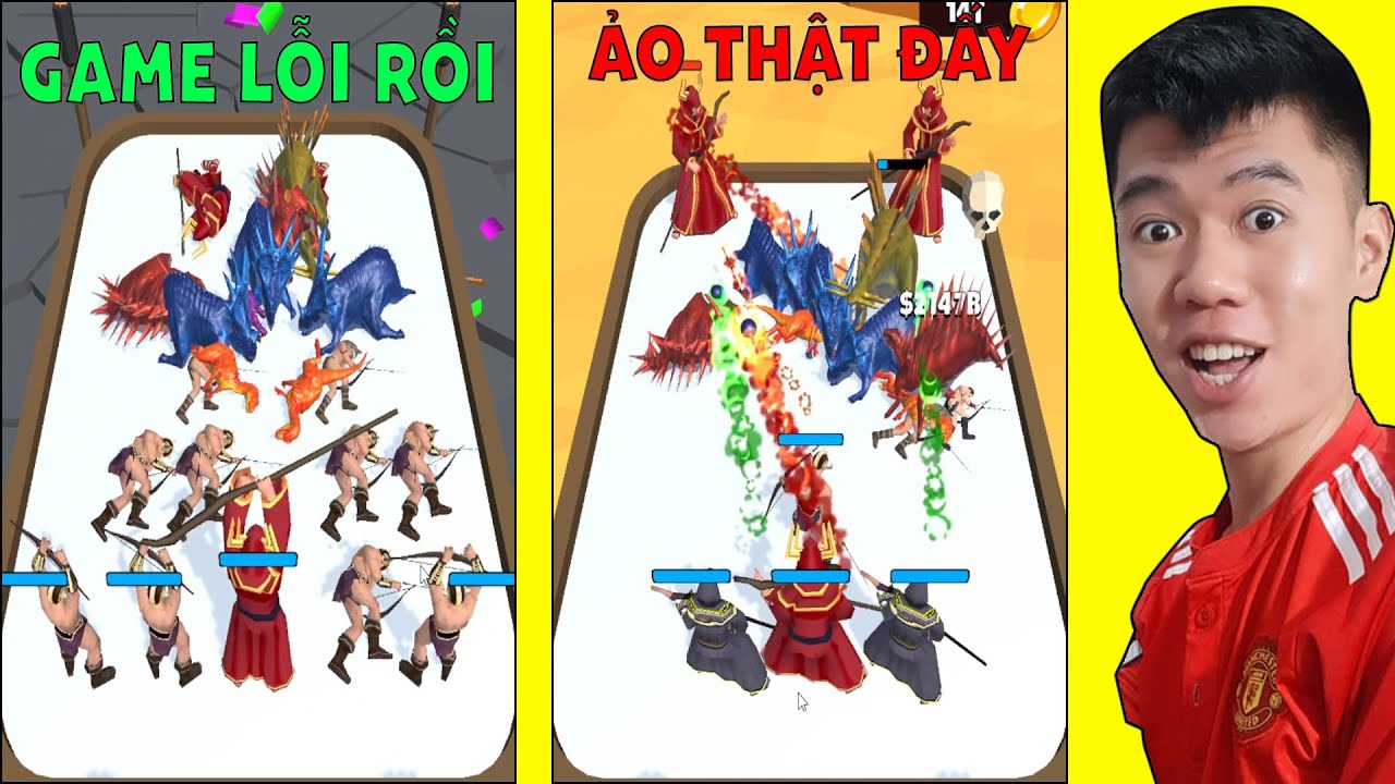 Nhân BiBi Kết Hợp Khủng Long Thần Và Pháp Sư Trong Merge Master: Dinosaur Fusion
