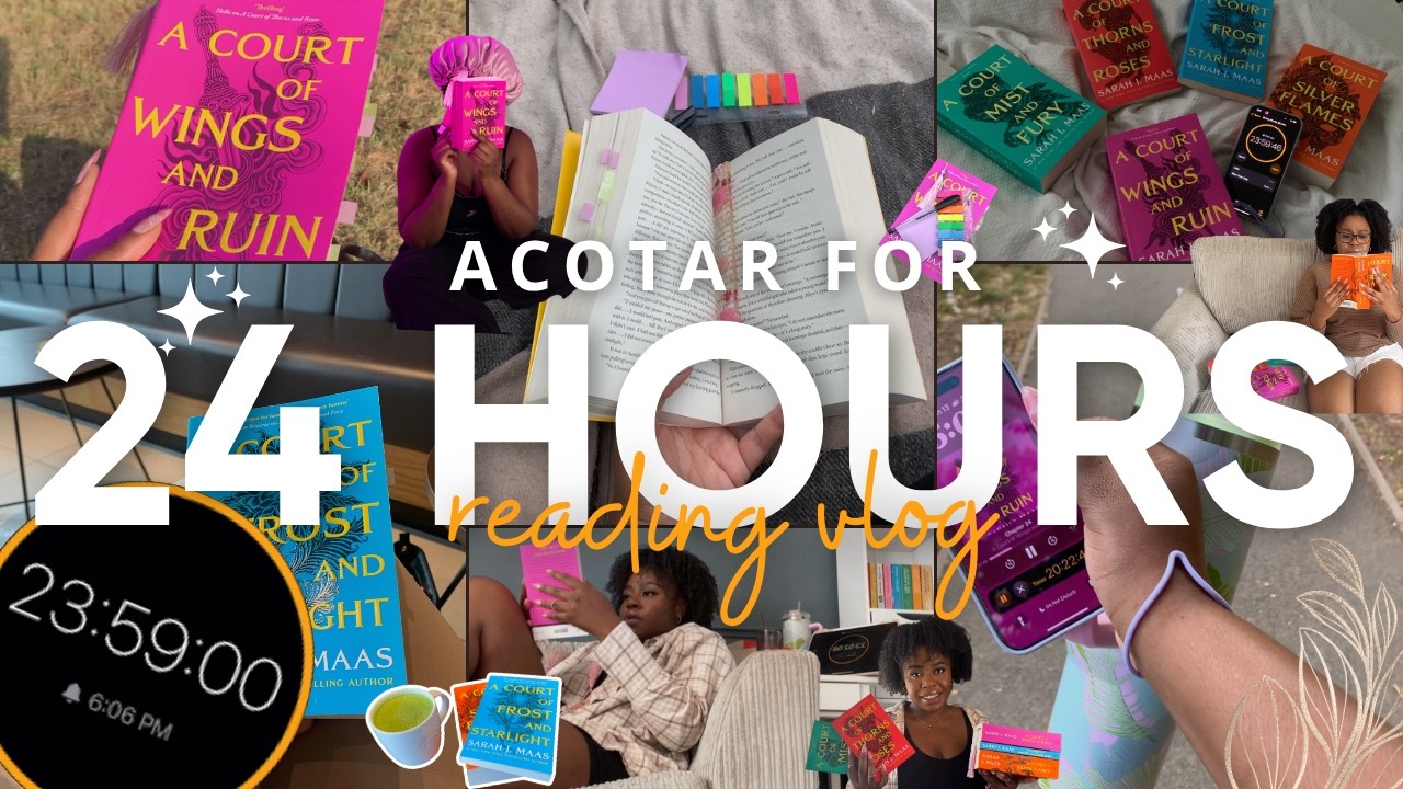 Reading the ACOTAR Series in 24 Hours | *Spoiler Free* Reading Vlog