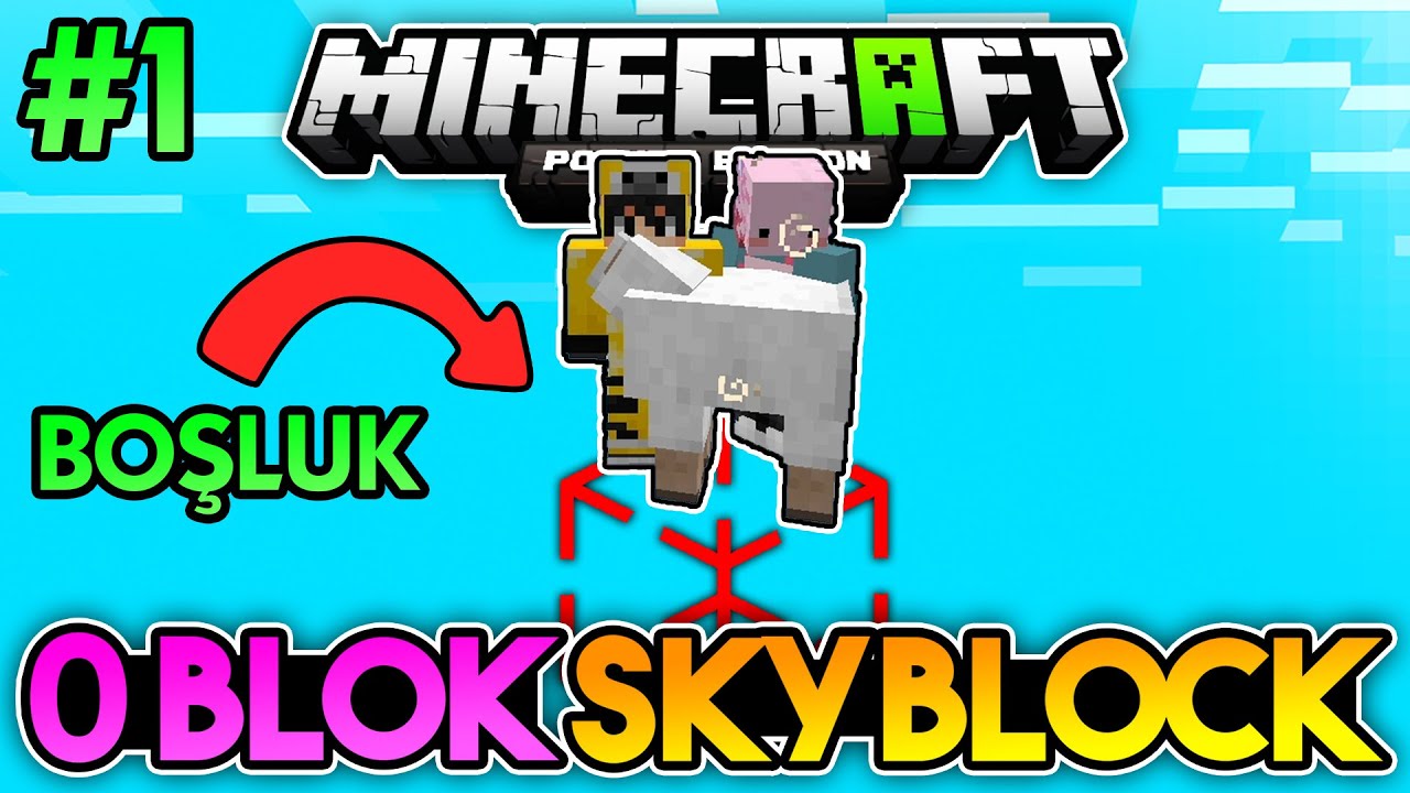 HİÇBİR ŞEY YOK!!! | Minecraft PE 0 Blok Skyblock | #1