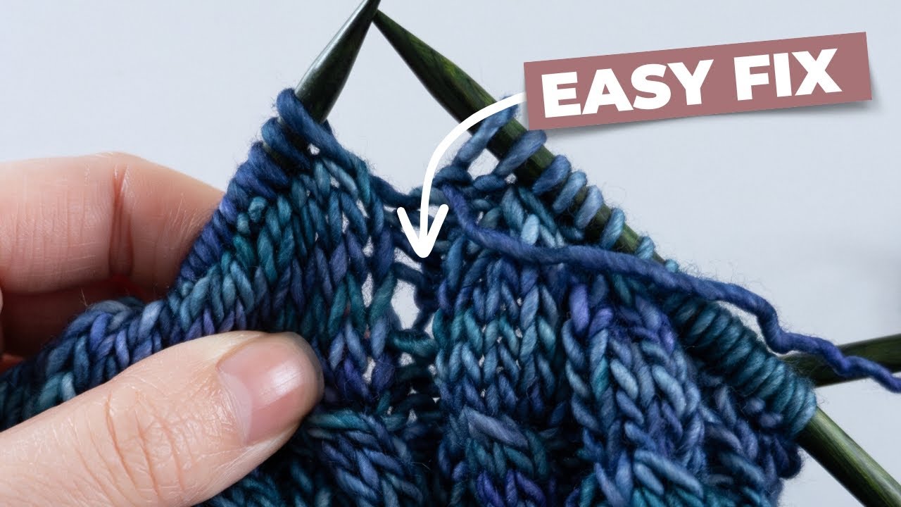 Easy Fix for a Dropped Purl Stitch
