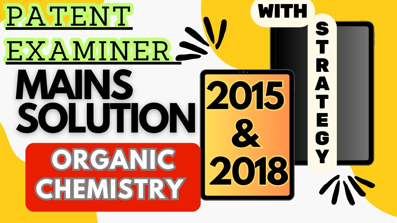 CGPDTM MAINS SOLUTION ‖ Organic Chemistry ‖ Strategy ‖ Previous Year Patent Examiner Mains Solution