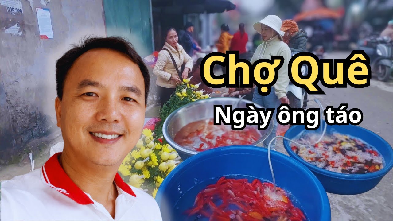 Cảnh Chợ Quê Ngày Ông Táo | Người Đông Nghịt Bất Ngờ