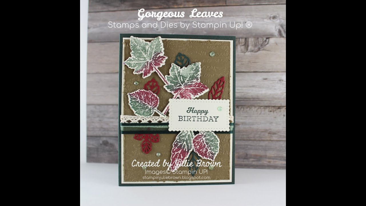 Gorgeous Leaves Bundle (by Stampin Up&reg;) coloring with sponge daubers