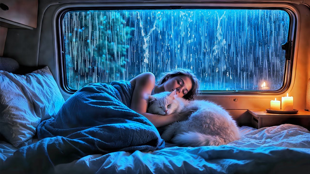 Stop Overthinking Tonight – Heavy Rain & Thunder on a Car Roof for Restful Deep Sleep relief