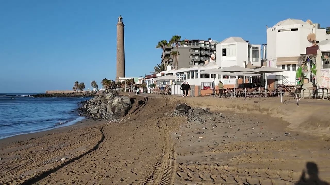 Wetter 14.2.26 Maspalomas  Kanarische Inseln: Karneval bei Wind- und Wellenwarnung....