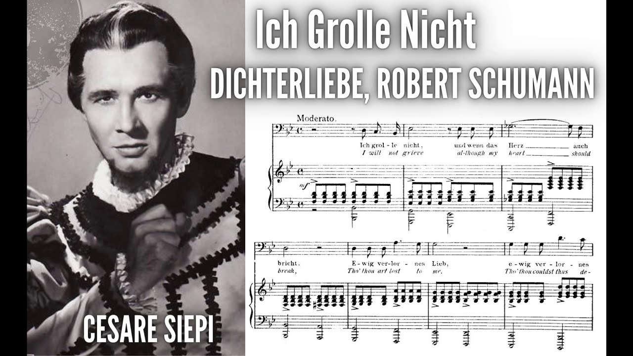 Ich Grolle Nicht - Cesare Siepi (R. Schumann) Dichterliebe - Bass Score - Bb Major