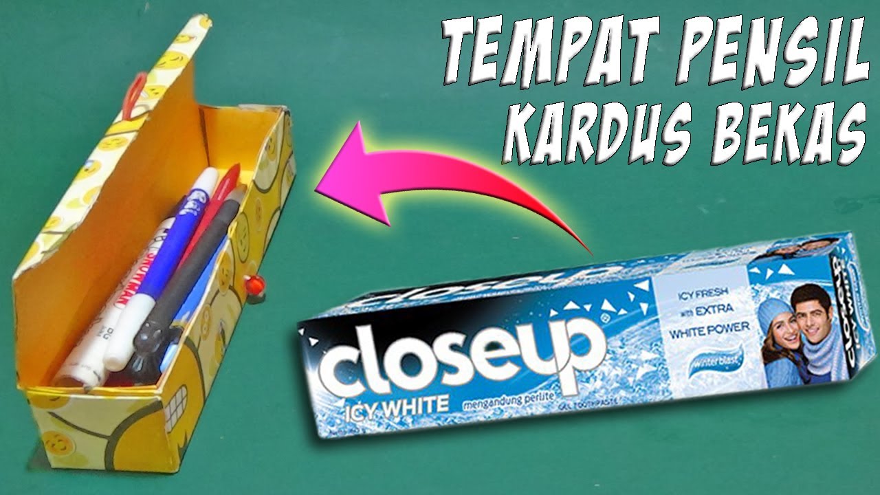 Cara Membuat DUSGRIP (Tempat Pensil) dari Kardus Bekas Tempat Pasta Gigi