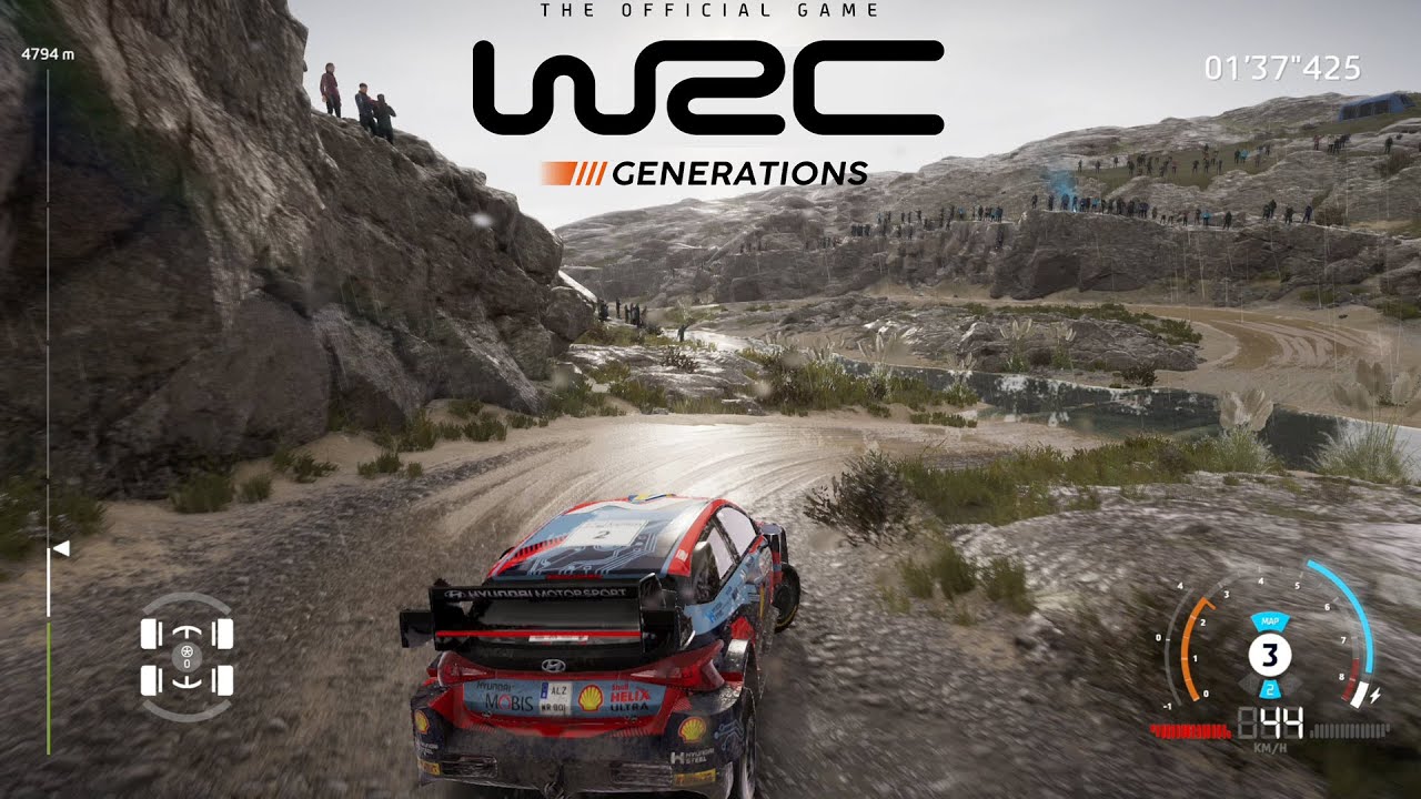 WRC Generations PS5 2K 60 FPS Gameplay Rally Argentina Dynamic Weather Test - Clear to Storm