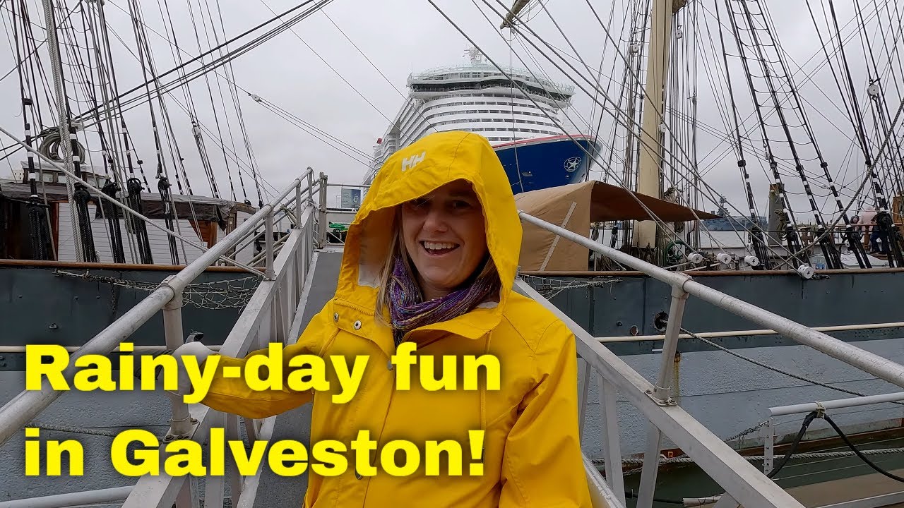 A rainy Galveston, Texas still shines