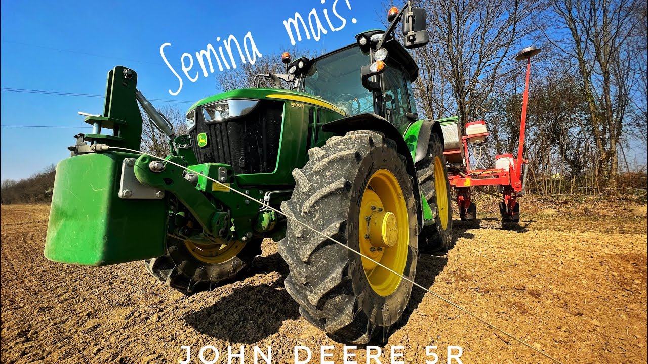 SEMINA MAIS 2022 | John Deere 5100 R / seminatrice gaspardo MONICA + 2 New Holland t7.315 | ROMAN