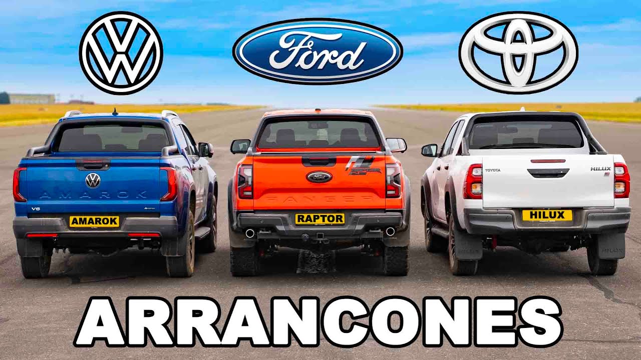 Ford Ranger Raptor vs Toyota Hilux vs VW Amarok: ARRANCONES