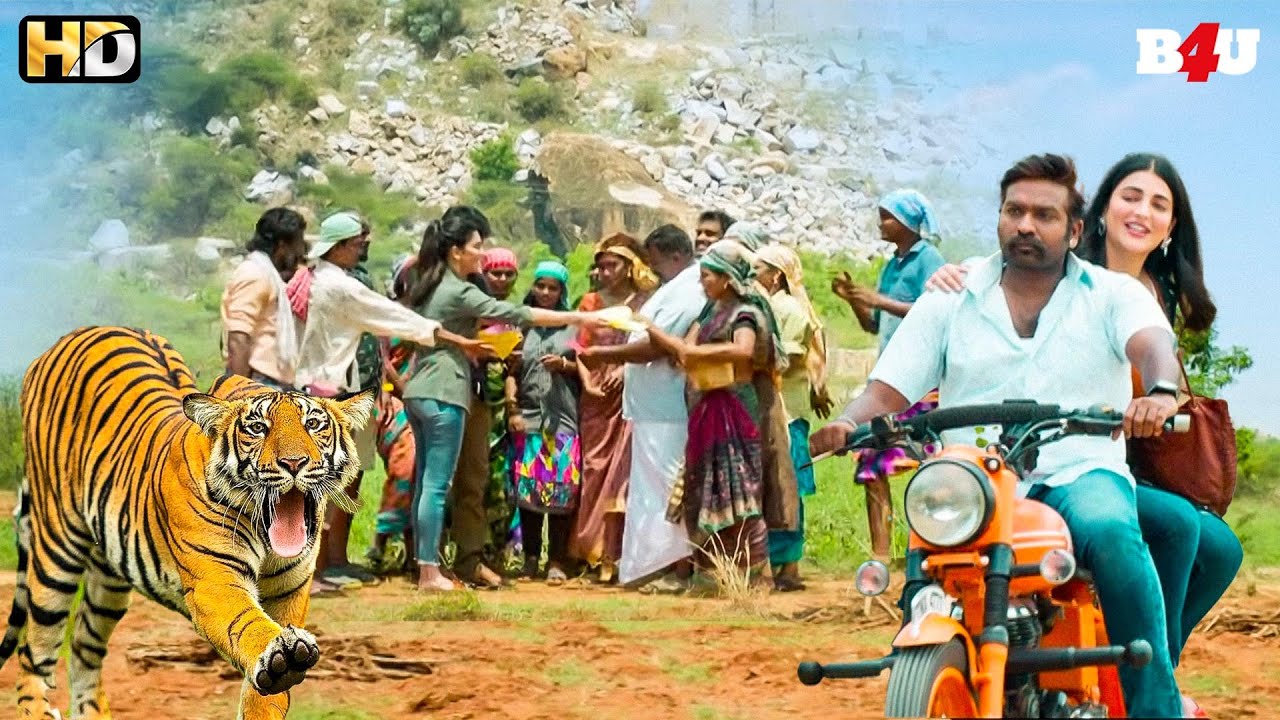 गांव के किसानो ने विजय सेतुपति और श्रुति हासन को खूंखार जंगली शेर से कैसे बचाया देखिए | South Movie