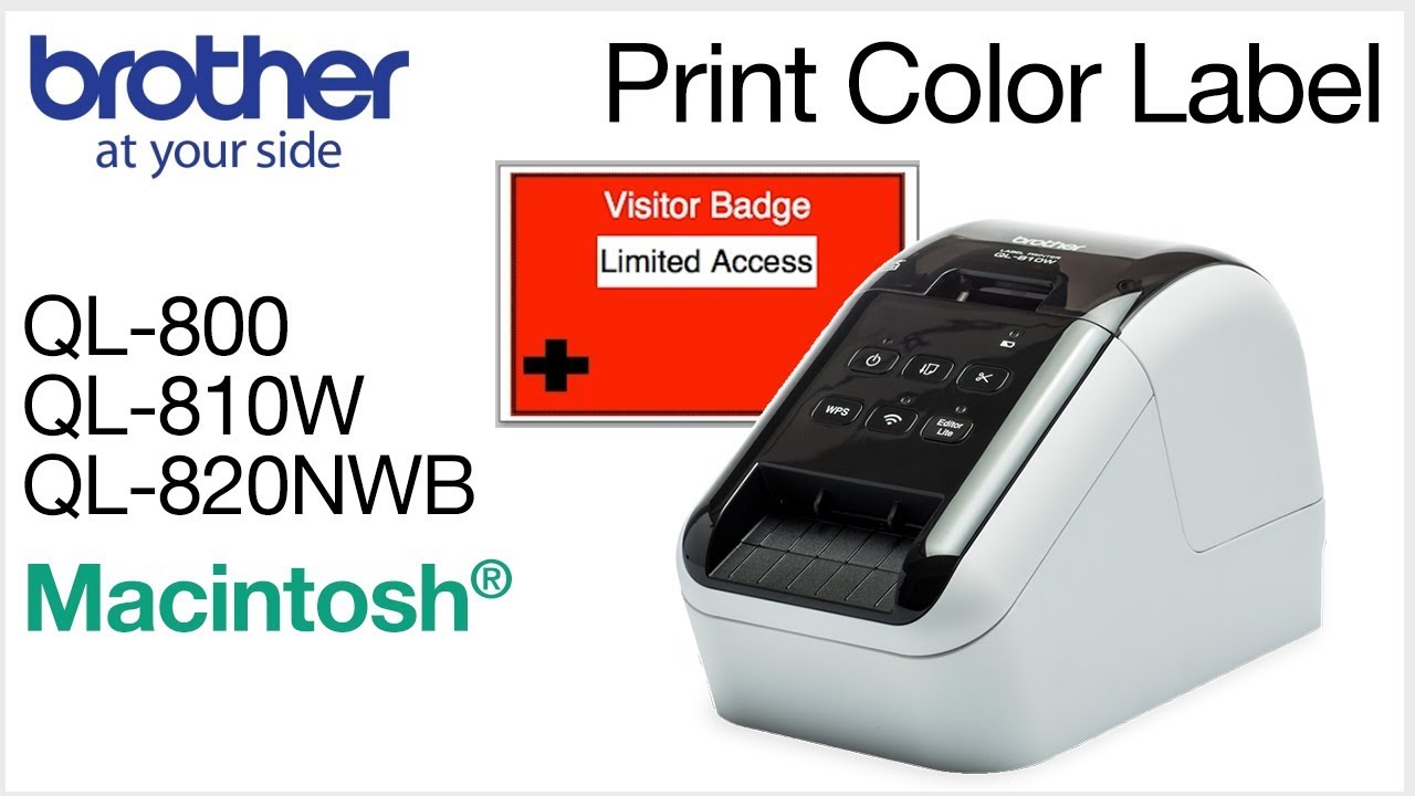Print red and black label on QL810W - Macintosh® version