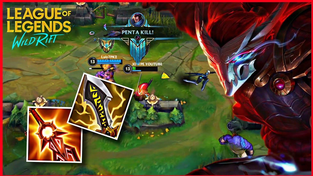 YASUO WILD RIFT - MAIS UM PENTAKILL PRA CONTA / DICAS PARA JOGAR BEM DE YASUO
