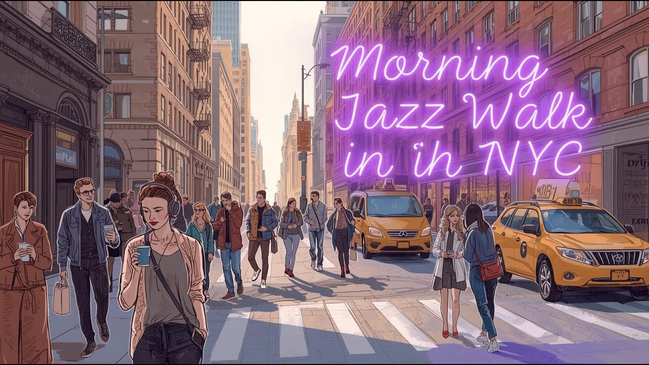🌇 Morning Jazz in New York with Purple | Uplifting Vinyl Beats for Calm Focus