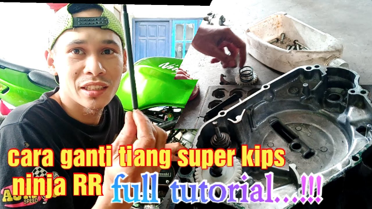 Cara mengganti as/tiang penggerak super kips ninja RR