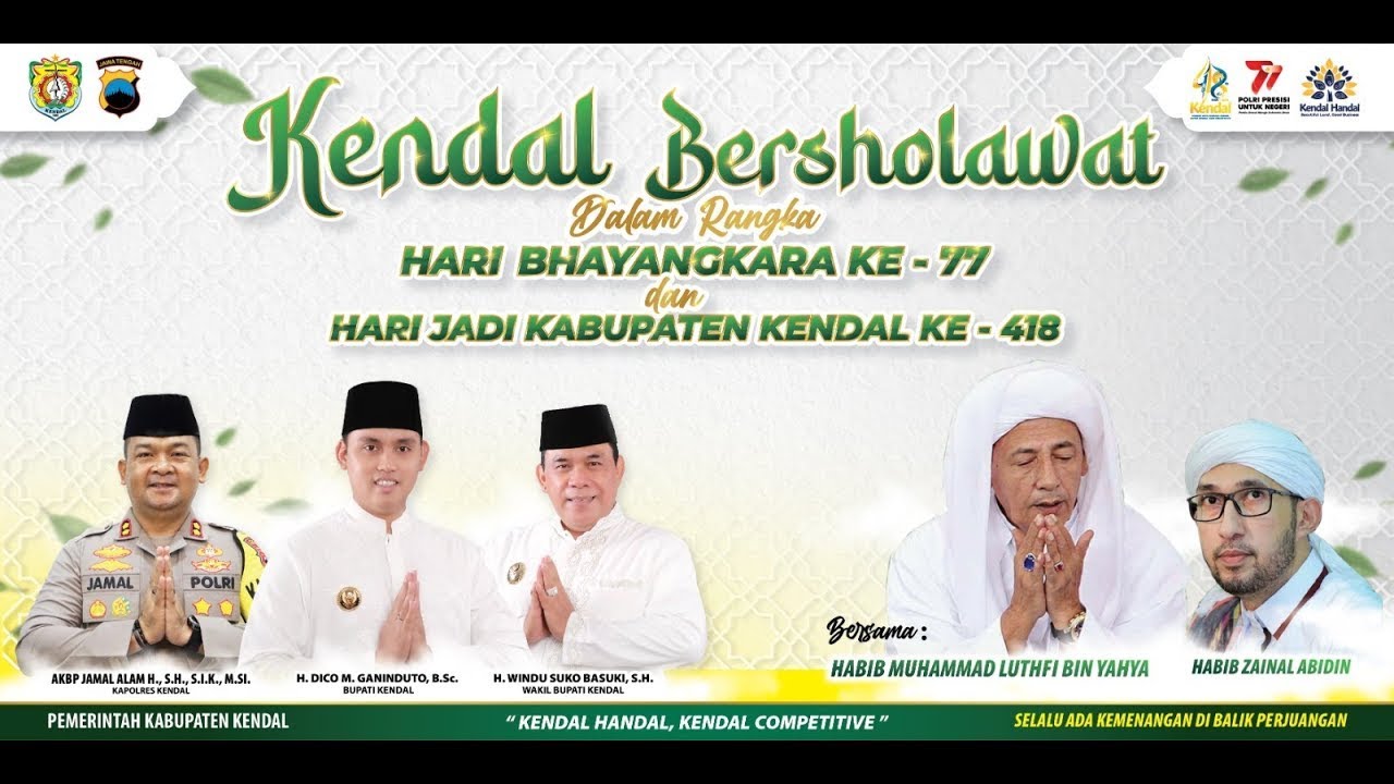 AZZAHIR BERSHOLAWAT dalam rangka Safari Maulid di Alun-alun Kendal, 1 Juli  2023