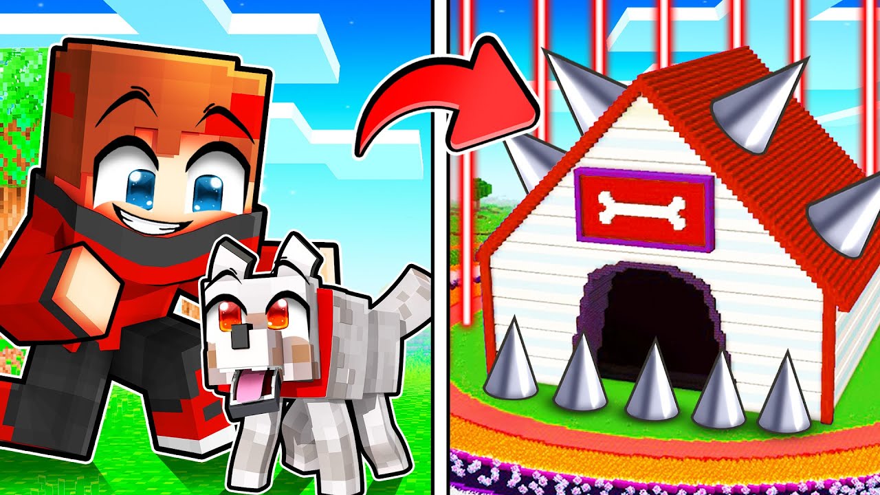 J'ai construis une Base SECURISÉE pour mon CHIEN sur Minecraft !
