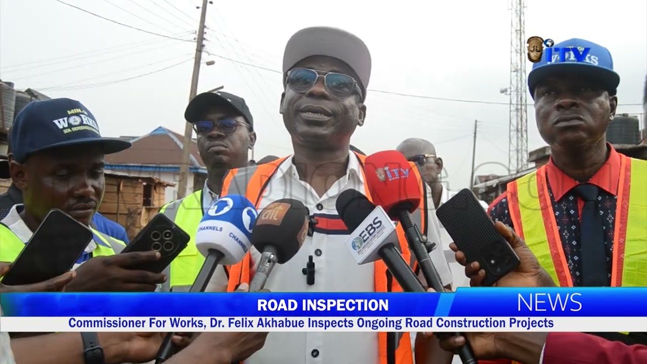 Commissioner For Works, Dr. Felix Akhabue Inspects Ongoing Road Construction Projects