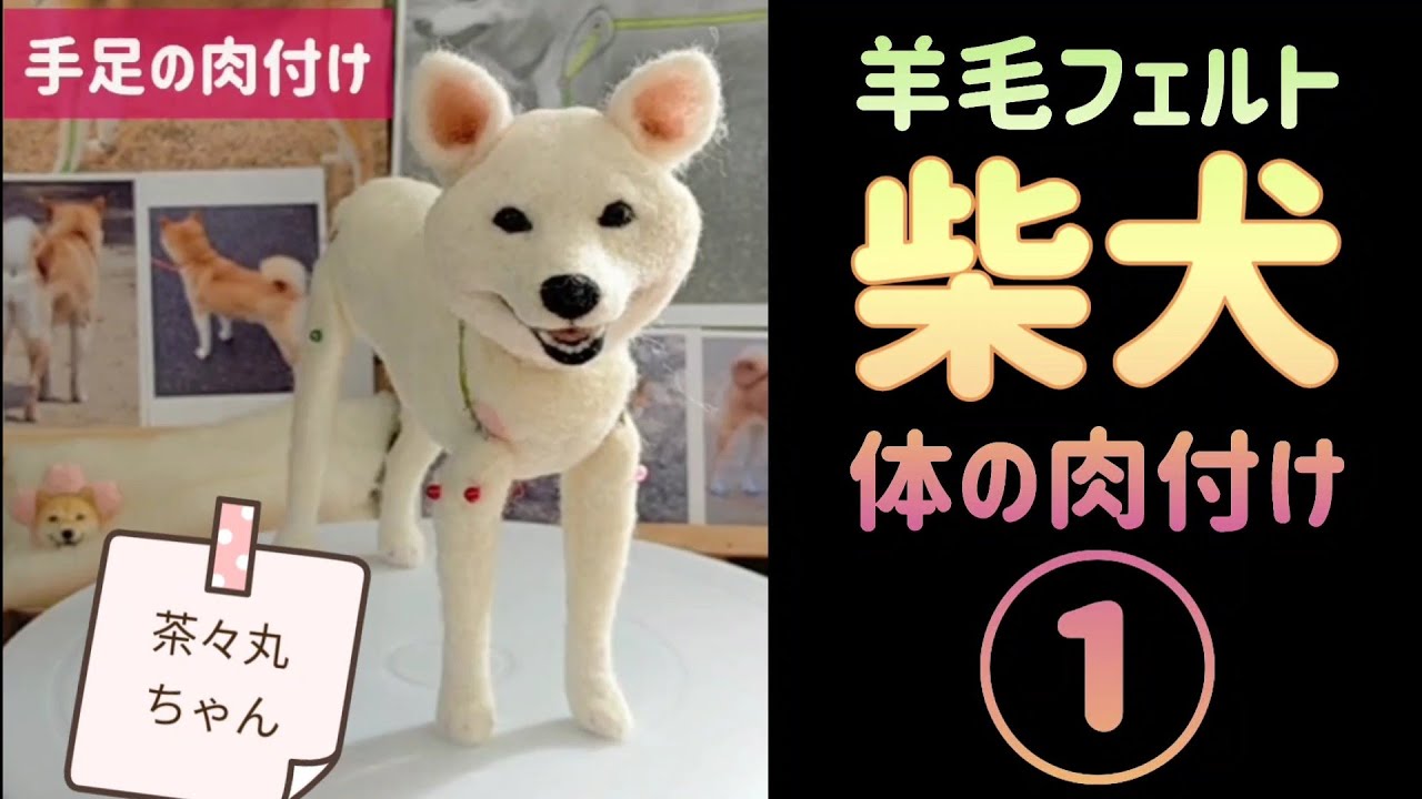 羊毛フェルト柴犬❤ 体の肉付け編①【茶々丸ちゃん】