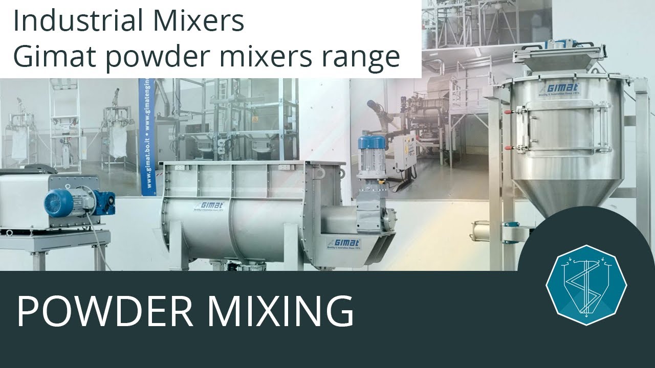 Industrial Mixers: Gimat powder mixers and blenders range