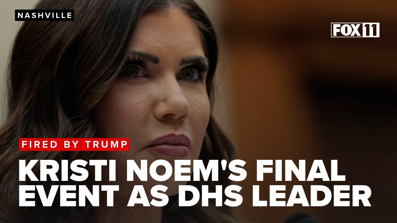 Kristi Noem gives last speech as Homeland Security leader; Trump replaces her with Oklahoma senator