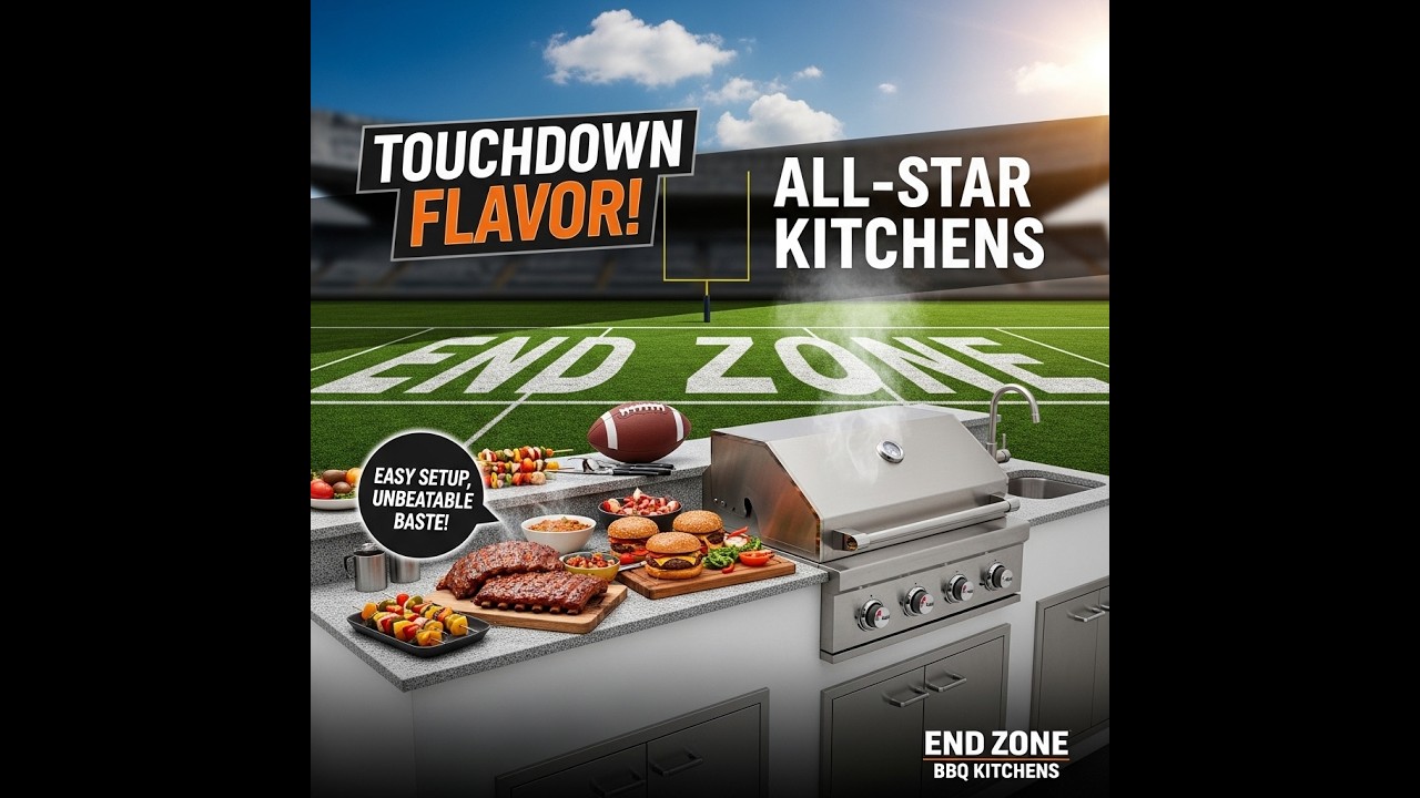 Luxury Outdoor Kitchen for HALF the Price? 🏆 End Zone BBQ Kitchens: Ready 2 Play