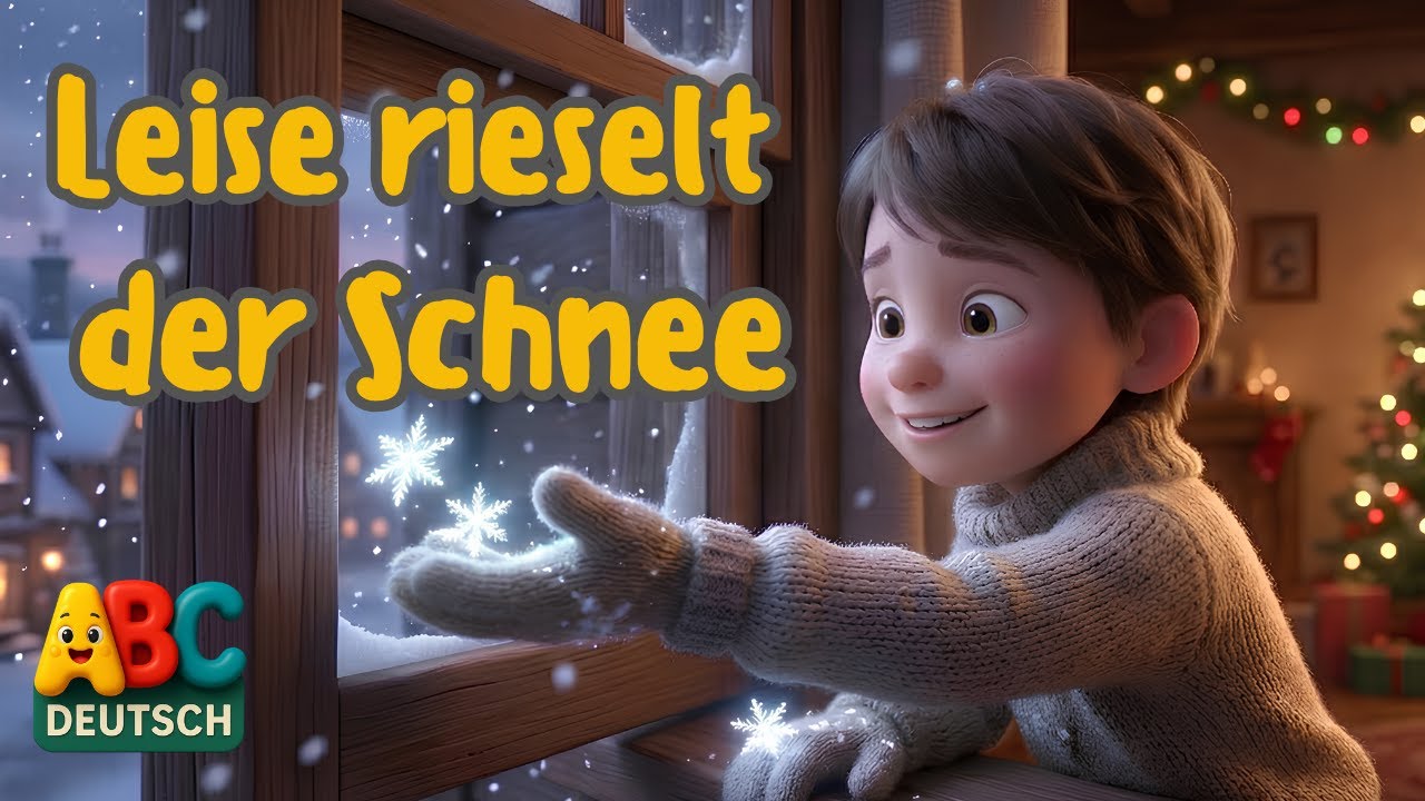 Leise rieselt der Schnee ❄️ Deutsches Weihnachtslied | Kinderlied mit Animation & Text