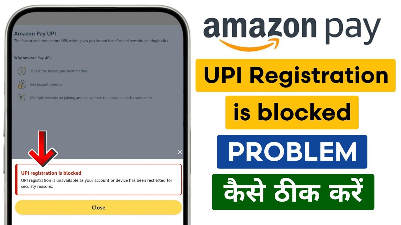 UPI Registration Blocked in Amazon Pay | Amazon Pay UPI Registration is unavailable as your accou...