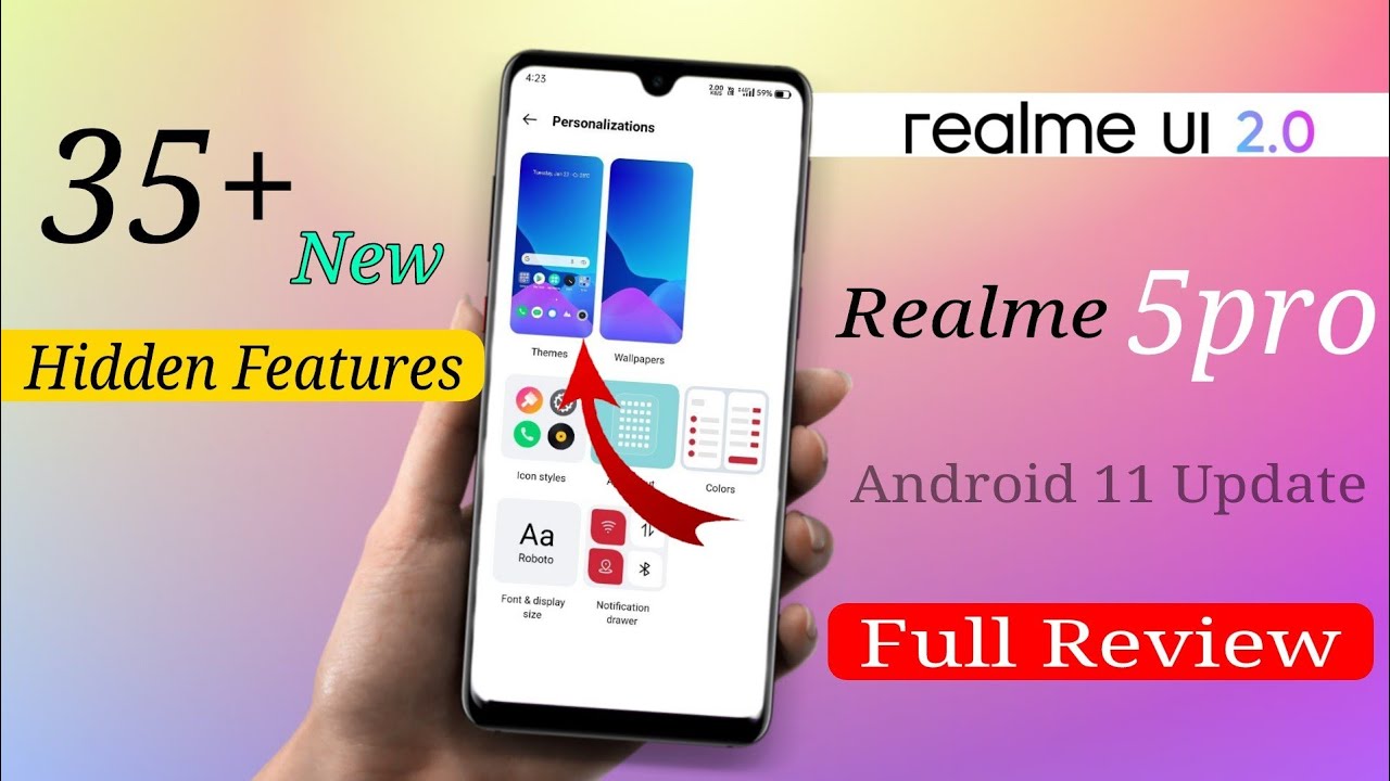 Realme 5 Pro Realme UI 2.0 Android 11 Update Full Review | 35+ New Features | Realme 5 Pro UI 2.0...
